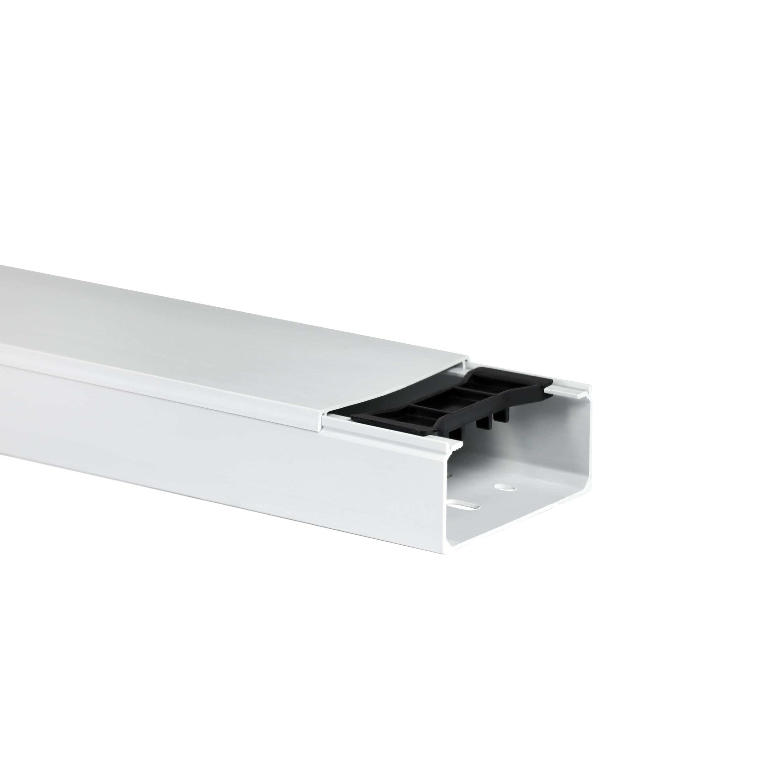 KOMIB Hochwertige KK9040RW Kabelkanal 90 x 40 x 2000mm Weiß (reinweiß) 10 Meter - 5 x 2m (5 Stück) Elektroinstallation Kabelkanal Kabelabdeckung Kabelmanagement PVC/VDE (90 x 40mm)