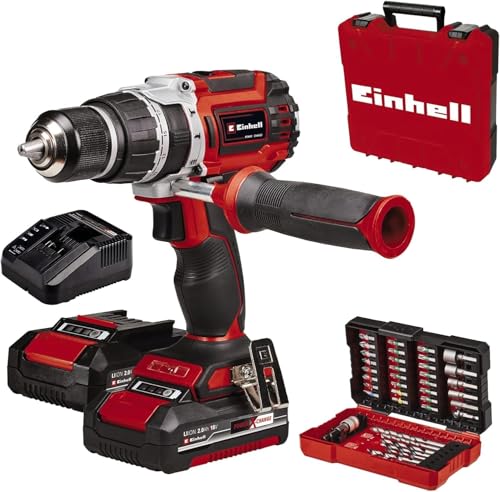 Einhell Professional Taladro Percutor Con Batería Tp-Cd 18 60 Li-I Bl 39 Power X-Change 18v, 60 Nm, Set De Puntas Brocas De 39 Piezas, 2 Baterías Pxc De 2,0 Ah, E-Box Basic Einhell Professional Taladro Percutor Con Batería Tp-Cd 18 60 Li-I Bl 39 Power X-Change 18v, 60 Nm, Set De Puntas Brocas De 39 Piezas, 2 Baterías Pxc De 2,0 Ah, E-Box Basic