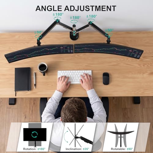 Image of WALI Vertical Dual Monitor Mount for 13-40 inch Screens, up to 26.4 lbs