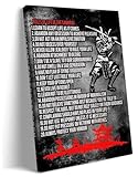 Póster de Miyamoto Musashi enmarcado con reglas de vida vintage, arte de pared con cita japonesa, póster de samurái negro inspirador para decoración del hogar enmarcado (16 x 24 pulgadas)