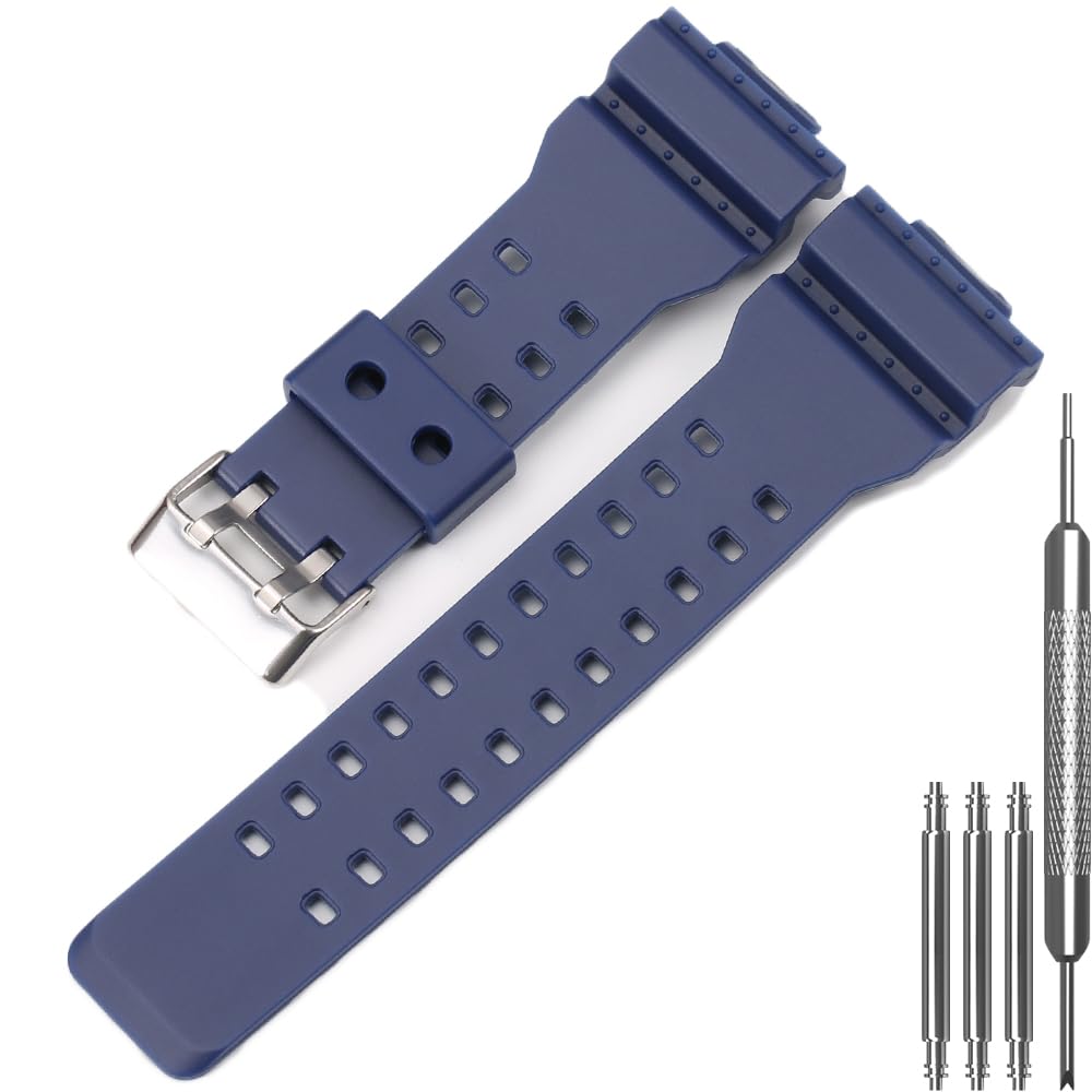 Replacement Watch Strap | Compatible with Casio GD100-1B GA100-1A1 GA110 GA-100C-8ACR | Men’s Wrist Band for GA100 GA-110 GD-120 Series Watch Band