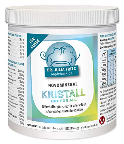 napfcheck Novomineral Kristall - für Harnsteindiäten - für Hunde - 500 g