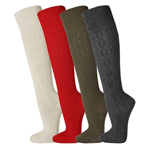 TippTexx 24 2 Paar zünftige Kniebundhosen-Strümpfe, Oktoberfest...