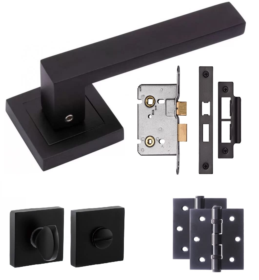 Golden Grace Delta Bathroom Door Handles Set Small Black