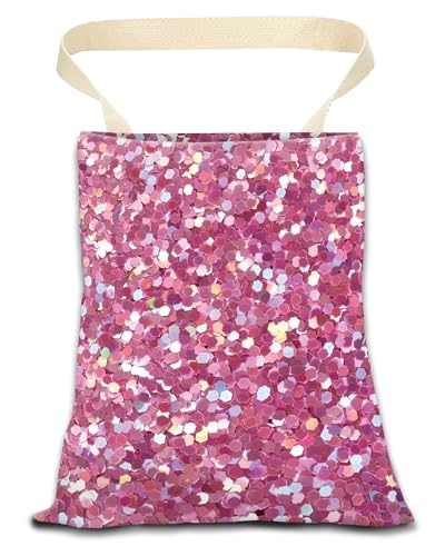 Image of Car Trash Can, Durable Hanging Car Trash Garbage Bag, Cute Automotive Garbage Cans Organizer, Cute Pink Glitter Pattern