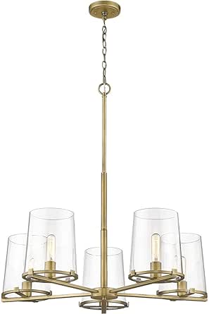 Z-Lite 3032-5RB Callista Chandelier, 5-Light 300 Total Watts, Rubbed Brass