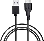 USB 3.0 A Male to Micro USB 3.0,Micro B Cable Sync Cord,Data Wire Compatible with Seagate,Samsung,My Passport and More External Hard Drive(1ft/Black)