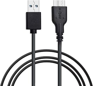 USB 3.0 A Male to Micro USB 3.0,Micro B Cable Sync Cord,Data Wire Compatible with Toshiba,Seagate,Samsung,WD,My Passport and More External Hard Drive(3fts/Black)