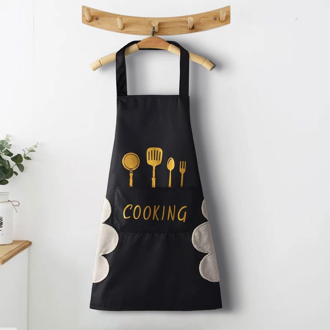 Bizolo Waterproof Kitchen aprons for women and men with big Pocket and creative hand wipping (B0CFG7FPTN) Amazon Price History, Amazon Price Tracker