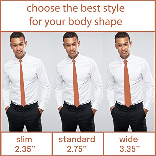 Image of Men's Oxford Matt Neckties Solid Color for Adults Tuxedo Classic Design, by Bow Tie Hosue