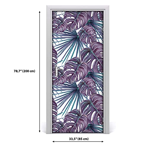 Fondo de pantalla para puertas estilo jungla tropical para transformar tu salón o dormitorio 4
