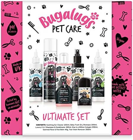 Bugalugs Gift Set For Dogs - Dog Shampoo, Detangle Spray, Cologne...