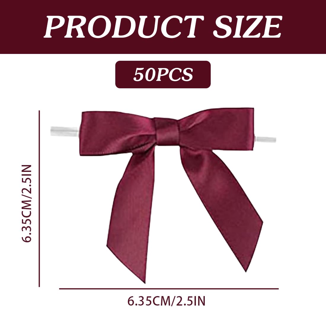 50 Pcs Lazos De Regalo Vino Rojo Pequeños Lazos Decoración Para Navidad Bodas Y Envoltorios De Regalo