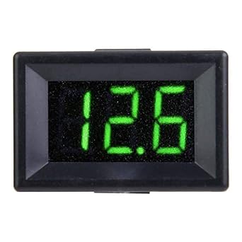 KTM Healthcare Digital Voltmeter, Reverse Protection Convenient To Read Data High Digital Voltage Power Energy Meter for Measuring Voltage for Industry(Font backlit green)