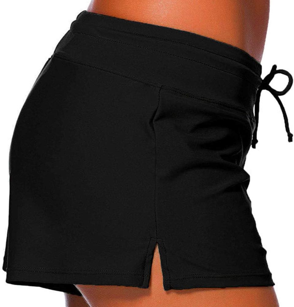 Swim Shorts for Women - Sports Tankini Bottom Shorts with Side Split Waistband for Surfing Sail Summer Beach Swimwear - Image 2