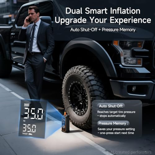 Image of OlarHike Cordless Tire Inflator Portable Air Compressor, 3X Fast Inflation,12000mAh Battery, Air Pump for Car Tires, Pickups, SUVs, Electric Pump with Digital Pressure Gauge /Auto Shuttoff, Gift Ideas