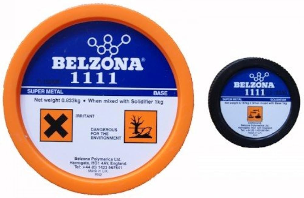 Belzona 1111 Solvent-Free Epoxy Resin Metal Repair Composite, Silicon Steel Alloy Reinforced, Chemical Resistant, 1/8 inch