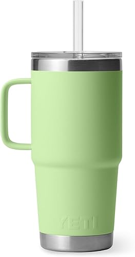 Miniatura 7 de YETI Rambler Vaso de 25 oz con Asa y Tapa con Popote, Taza de Viaje Vaso de Agua, Vaso Aislado al Vacío con Asa, Acero Inoxidable, Key Lime