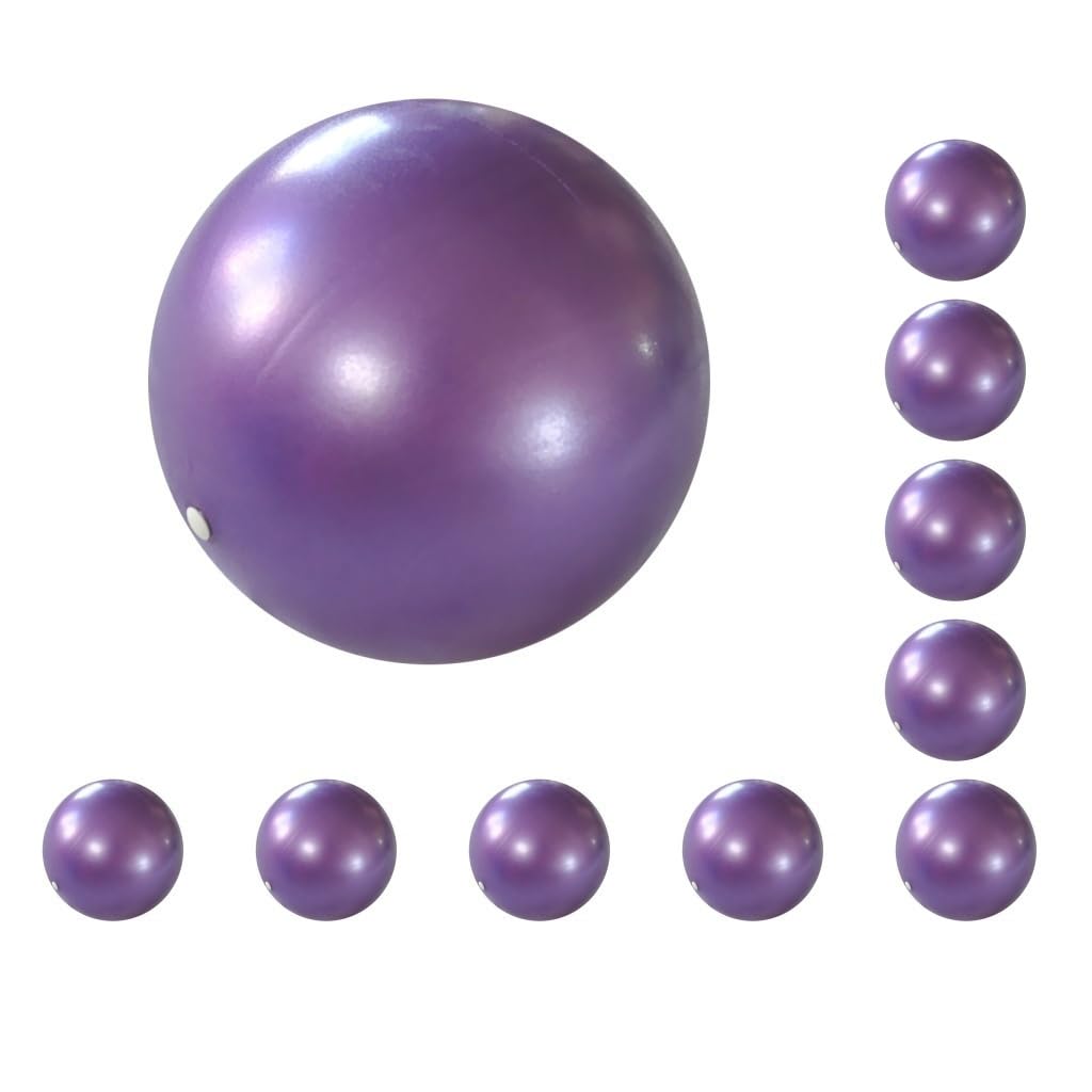 Pelota de yoga (25 cm, suave, antiestallido, para gimnasio), color morado