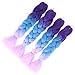 GX Beauty 4PCS/Lot Ombre Jumbo Braiding Hair Extensions for Black Women 24 Inch Kanekalon Twist Braiding Hair Synthetic Box Braids Twist Hair Extension(Purple+Lake Blue+Light Purple)