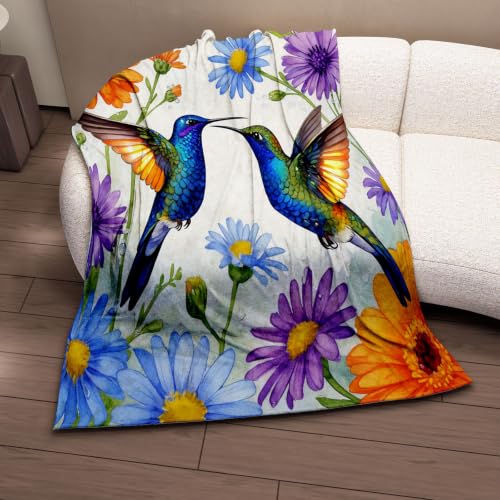 Couverture flanelle colibri douce et lavable pour protéger votre canapé - 4