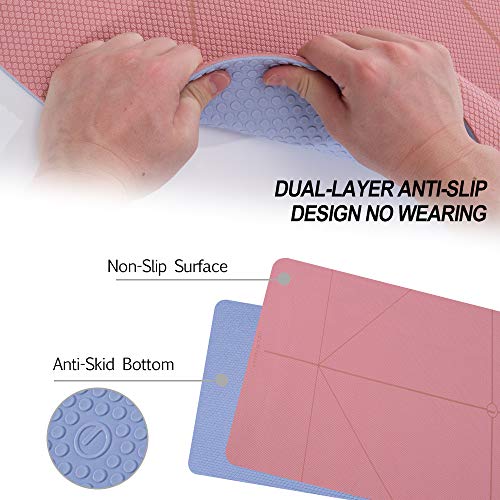 image for TENOL JELSYOGA 6mm Thick Yoga Mat,High Density TPE Non-Slip Yoga mats 
