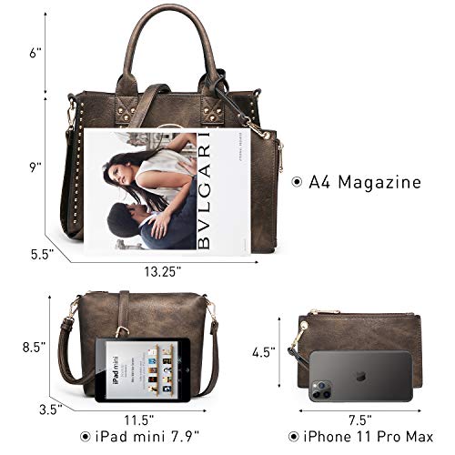 Image of Dasein Women's Designer Handbags Fashion Satchel Handbags Shoulder Bags Top Handle Work Bags w /Belt