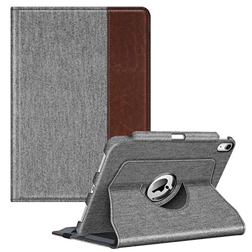 Housse pivotante iPad Air 11 M4 denim gris idéale pour travailler en déplacement et lire au café