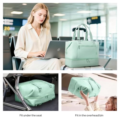 Image of TOPEAST Travel Duffle Bag, Weekender Bags for Women with Shoe Compartment