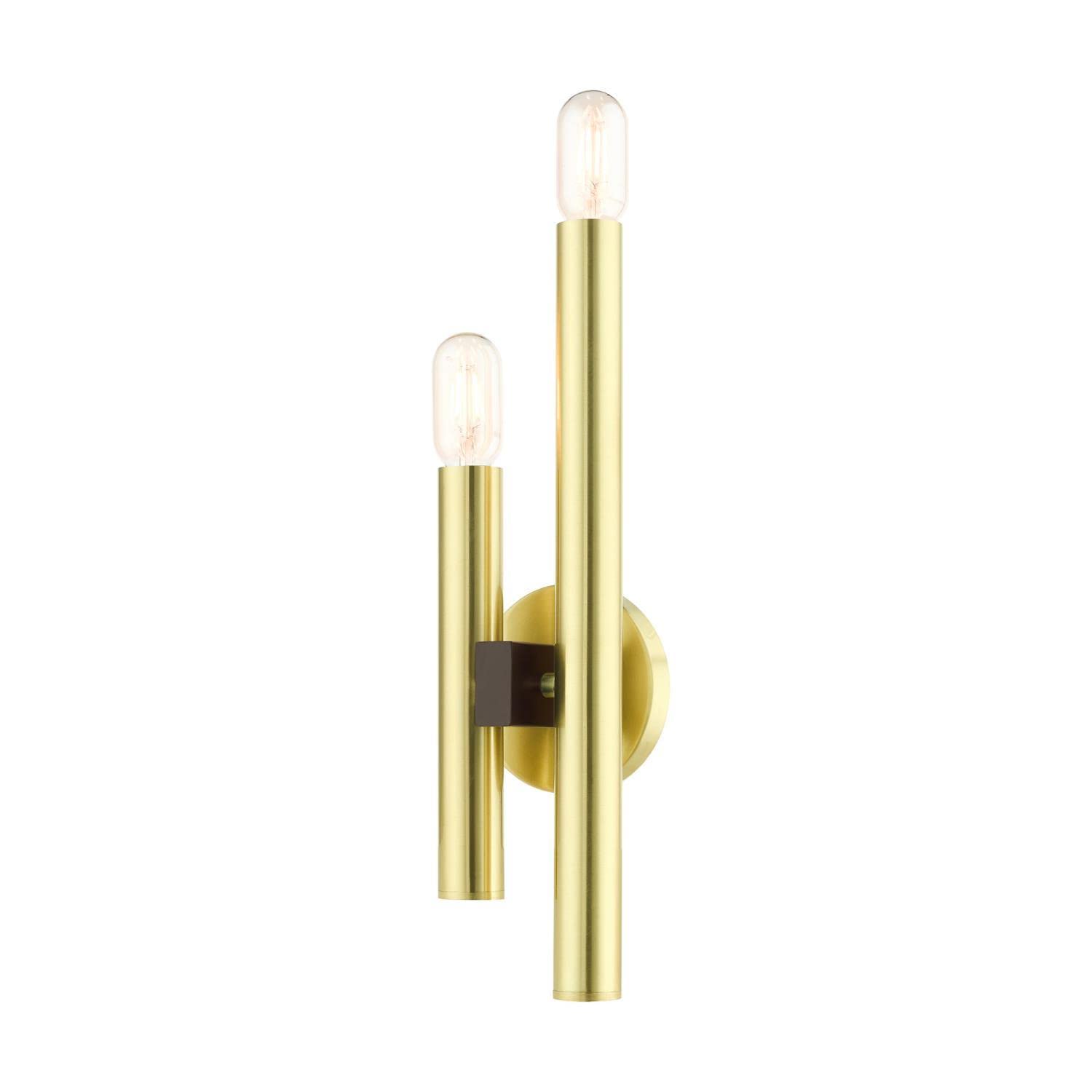 Livex Lighting 2 Light Satin Brass ADA Double Sconce