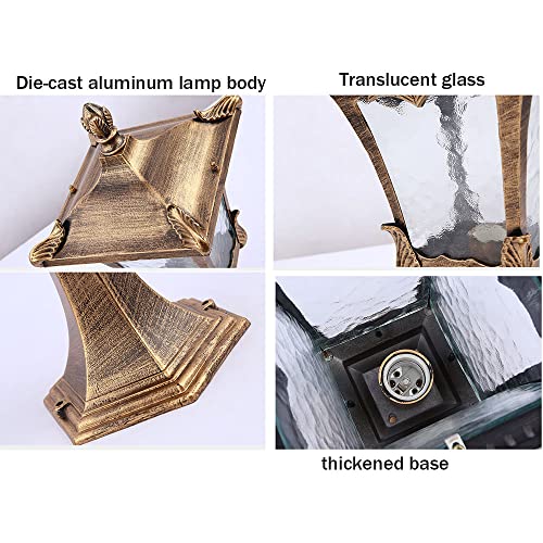 Outdoor Post Cap Lamp led Gegoten Aluminium Hek Post Light Waterdicht Exterieur Pijler Lamp Met Pier Mount Base Europese Stijl Pijler Licht Landschap Verlichting Tuin, Achtertuin, Binnenplaa - Afbeelding 5