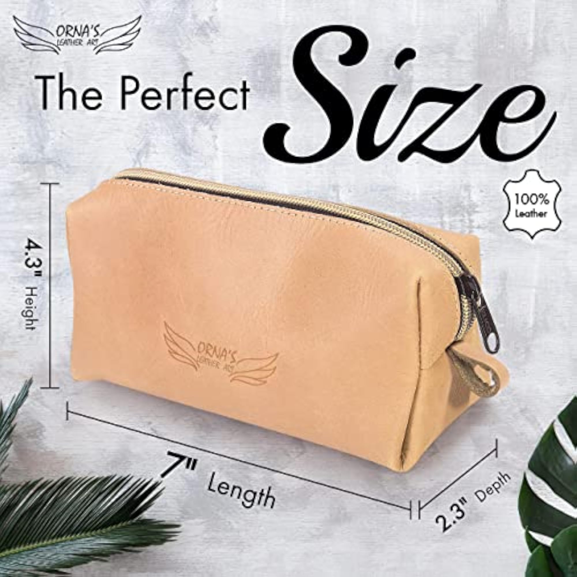 ORNA'S GOLDFINCH Unisex Sand Pouch, Real Cowhide