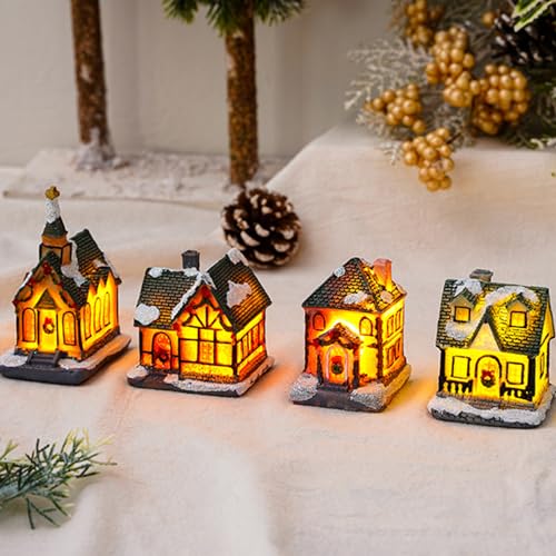 Village de Noël miniature idée cadeau déco de table hiver - 7
