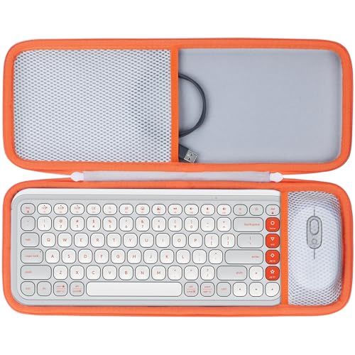 Estuche rígido para Logitech Pop Icon Combo blanco, funda protectora Lebakort