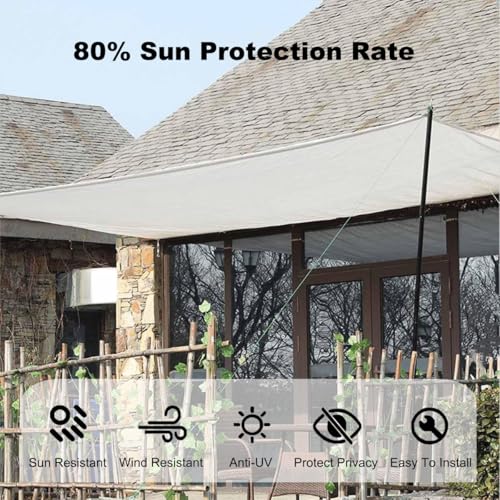 Filet d'ombrage anti-UV 80% résistant aux intempéries 7x8m - 3