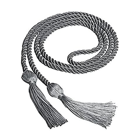 Aiasiry Double Headed Tassel Hanging Rope Braided Graduation Honor Cord For School Student (Gray) Cover