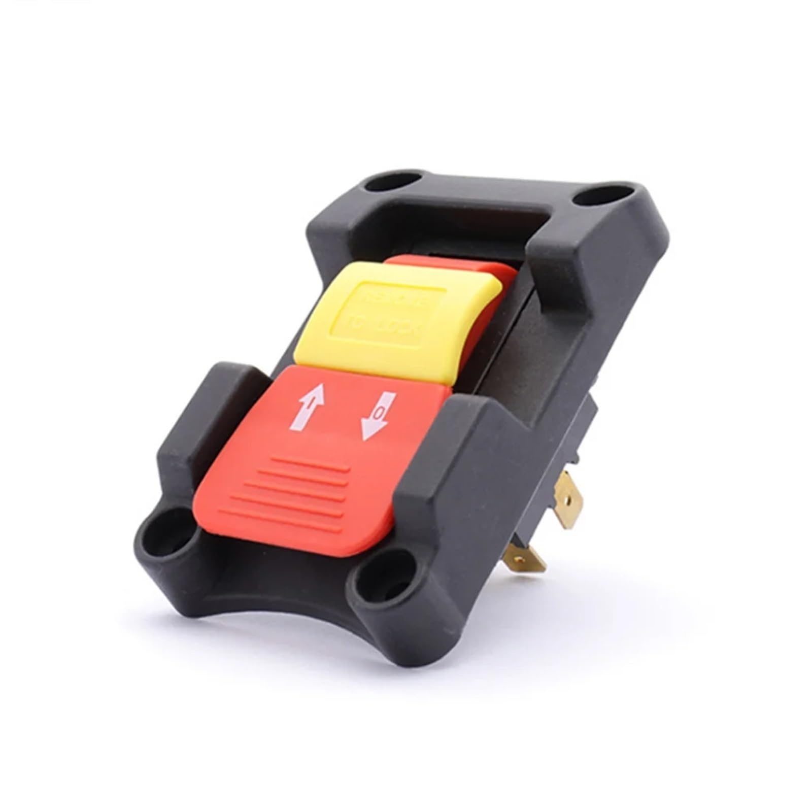 1 Interruptor de Bloqueo de Seguridad HY18-32 4 Pines 250V 16A 125V 20A 2HP DPDT interruptores de tecla de botón de Encendido y Apagado for máquinas Herramientas