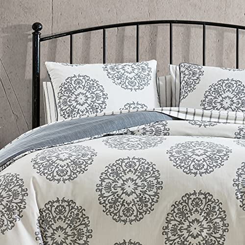 Couette grand lit double Stone Cottage Bristol parure de lit grise - 5