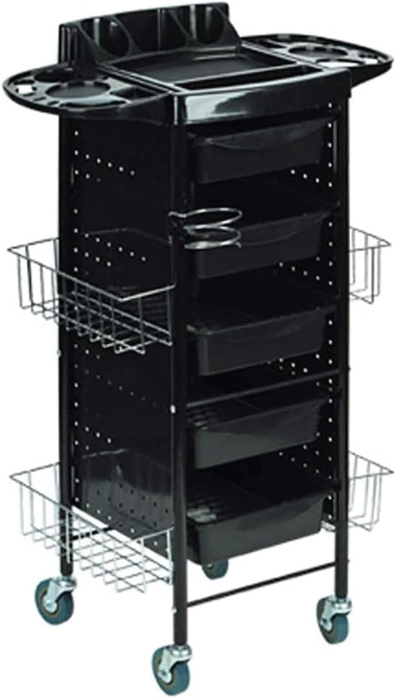 SSDDLZEQ Mobile Salon Station, Salon Trolley 5 Layer Salon Rolling Cart Steel Trolley Cart With Tray And Wheels Salon Cart For Beauty Spa Salon Trolley Cart