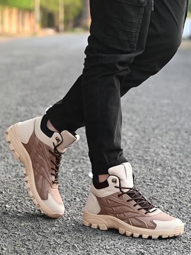 Image of OFF LIMITS RAFTAR Men's Waterproof Hiking Shoes: Lightweight, Breathable, and Ideal for Outdoor Trekking, Mountaineering, and Trail Adventures