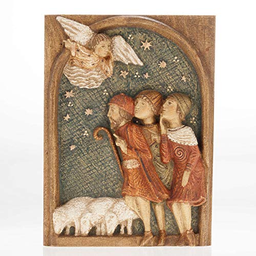 Holyart Shepherds Bas-Relief Autumn Crib Painted Wood