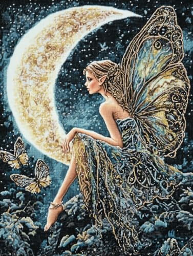 Kits de Peinture Diamantée DIY Lune pour sublimer la décoration murale du salon