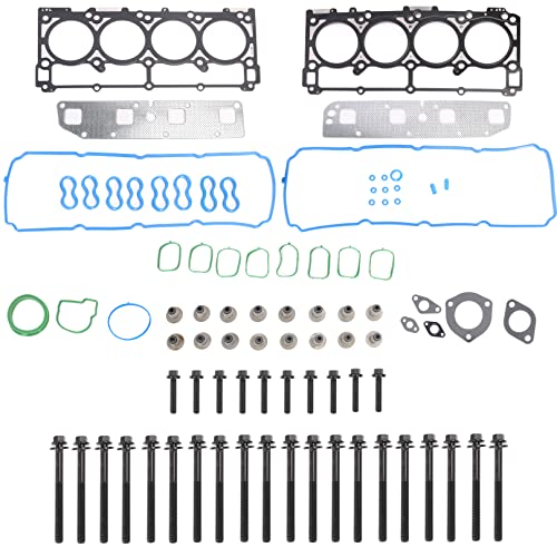 Image of Head Gasket Set with Bolts,5.7L HS26284PT-1 ES72200,for Dodge Charger Durango Magnum Ram 1500 /2500 /3500,for Jeep Commander Grand Cherokee,for Chrysler 300,03-08,5.7L V8 OHV Vin Code:D 2(87pcs)