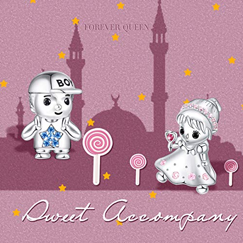 FOREVER QUEEN Charms fit Charms Bracelet 925 Sterling Silver Little Princess Bead Charms for Bracelet and Necklace Jewelry Gift with Gift Box4