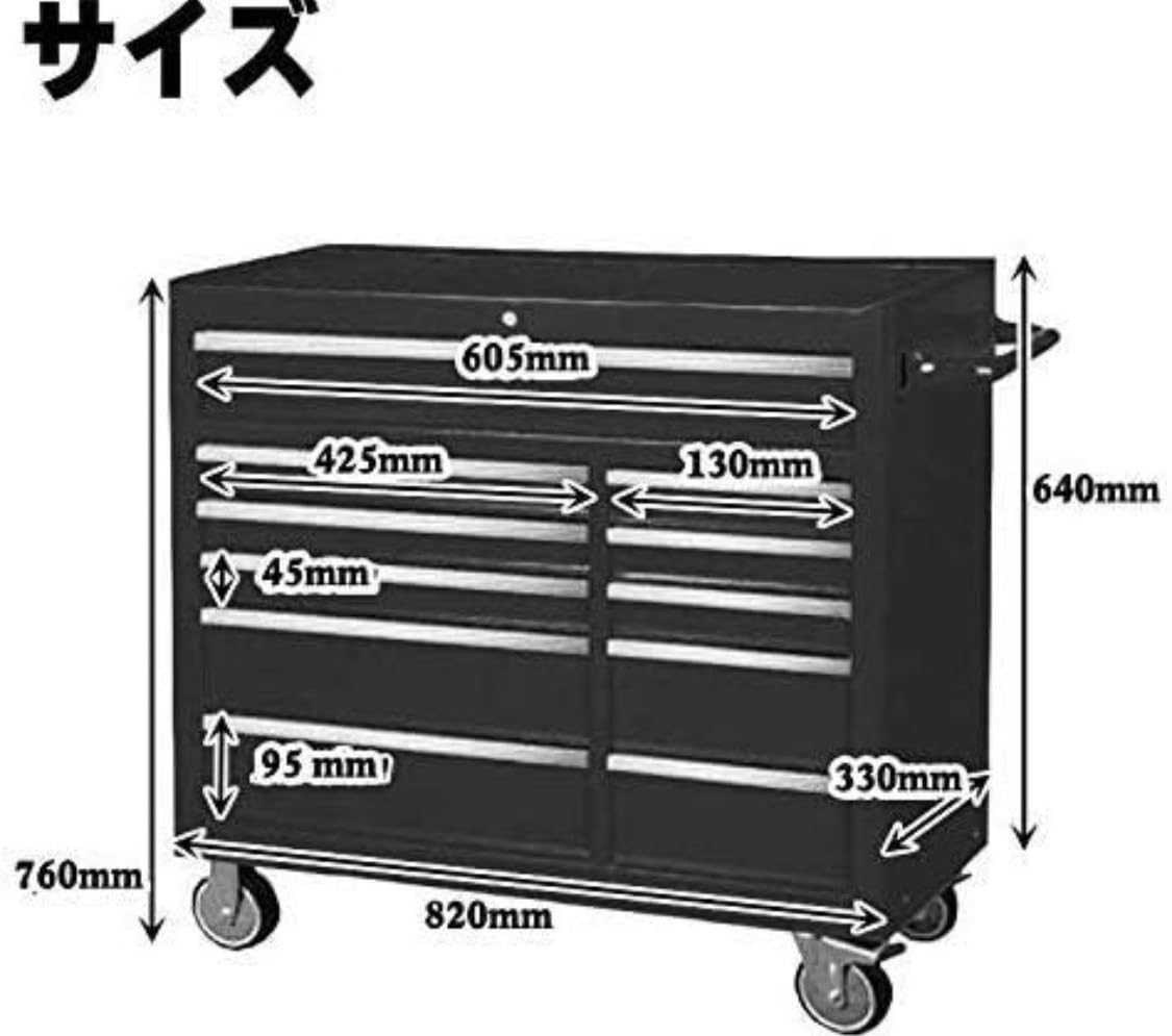 Amazon.co.jp: 【Duty Japan】 ワイドローラーキャビネット 4色より