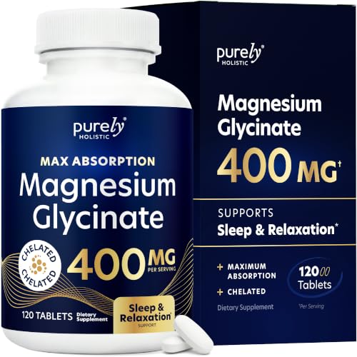 Image of Magnesium Glycinate 400mg, Sleep & Relaxation Support, High Absorption