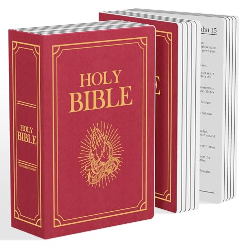 Katatdes Holy Bible Pillow Bible Pillow Book Plush That Opens Home Aesthetic Room Decorative Soft Stuffed Pillows Christmas Cartoon Throw Pillows (Red)
