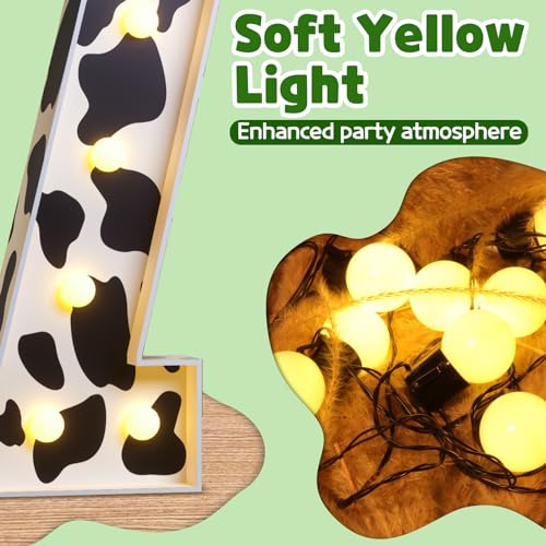 Image of Imprsv Cow Birthday Party Decorations, 3ft Marquee Numbers 7 Light Up Decor