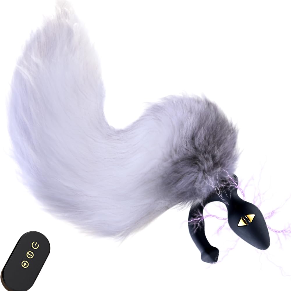 Elektro schock Analplugs Prostata Stimulation Elektroschock Fuchsschwanz Analplug Mit 3 Stromschlag & 7 Vibrationsmodi Butt Plug Sex Spielzeug Set Für Frau SM Analspielzeuge für Frauen Paare Cosplay