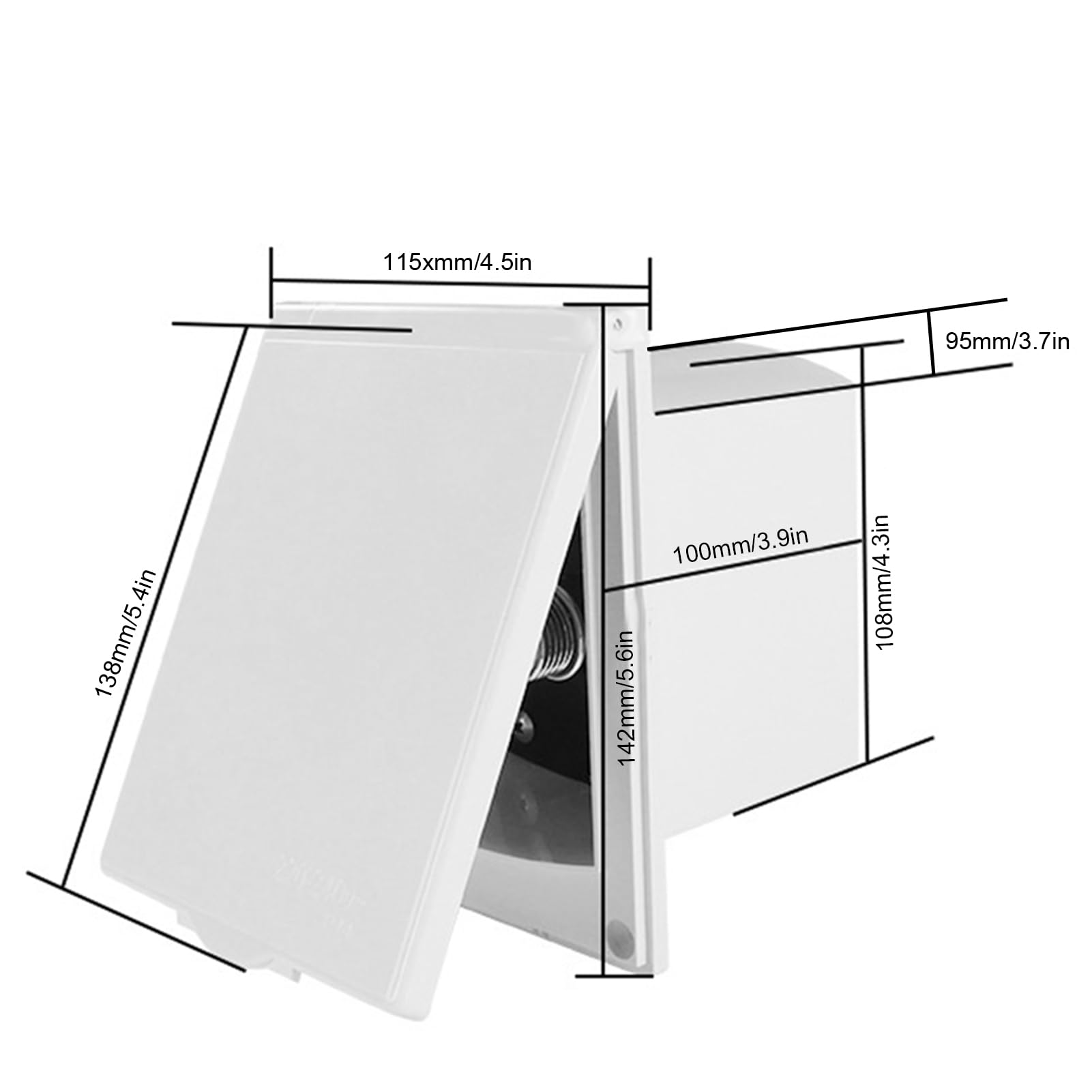 Caja de Ducha Exterior para Caravana, Caja de Ducha Exterior de Interfaz de Entrada Y Salida de Caravana Blanca de 1/2 Pulgada para Caravana, Caravana, Barco, Autocaravana sin Manguera de Ducha/cabeza